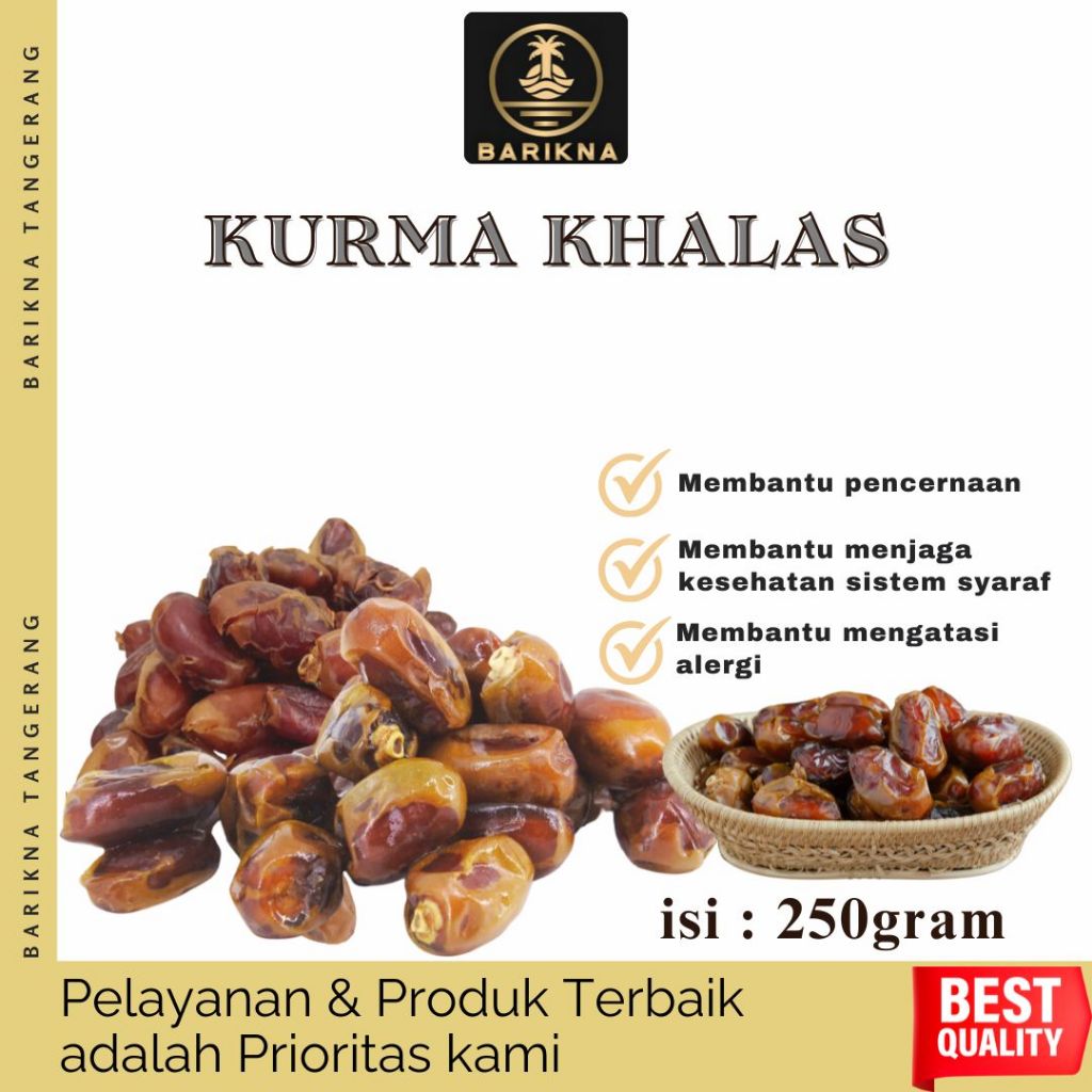 

Kurma Khalas Best Quality 250gr-1kg