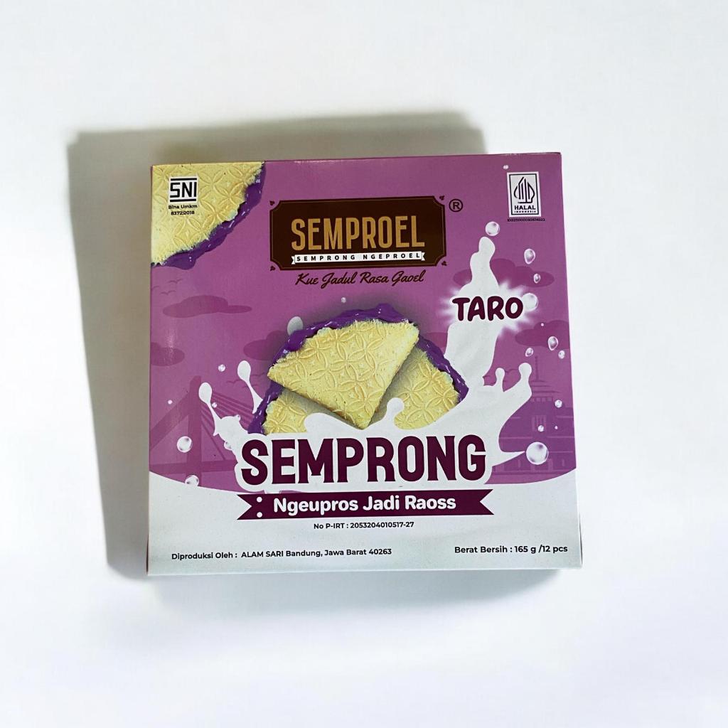 

SEMPROEL - Semprong Ngeproel Crepes Kotak Rasa Taro | Kue Tradisional 165gr (12 pcs)