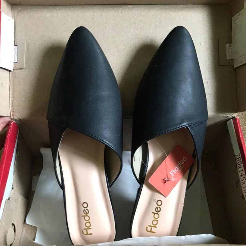 HEELS 3 CM FLADEO HITAM | FORMAL CASUAL