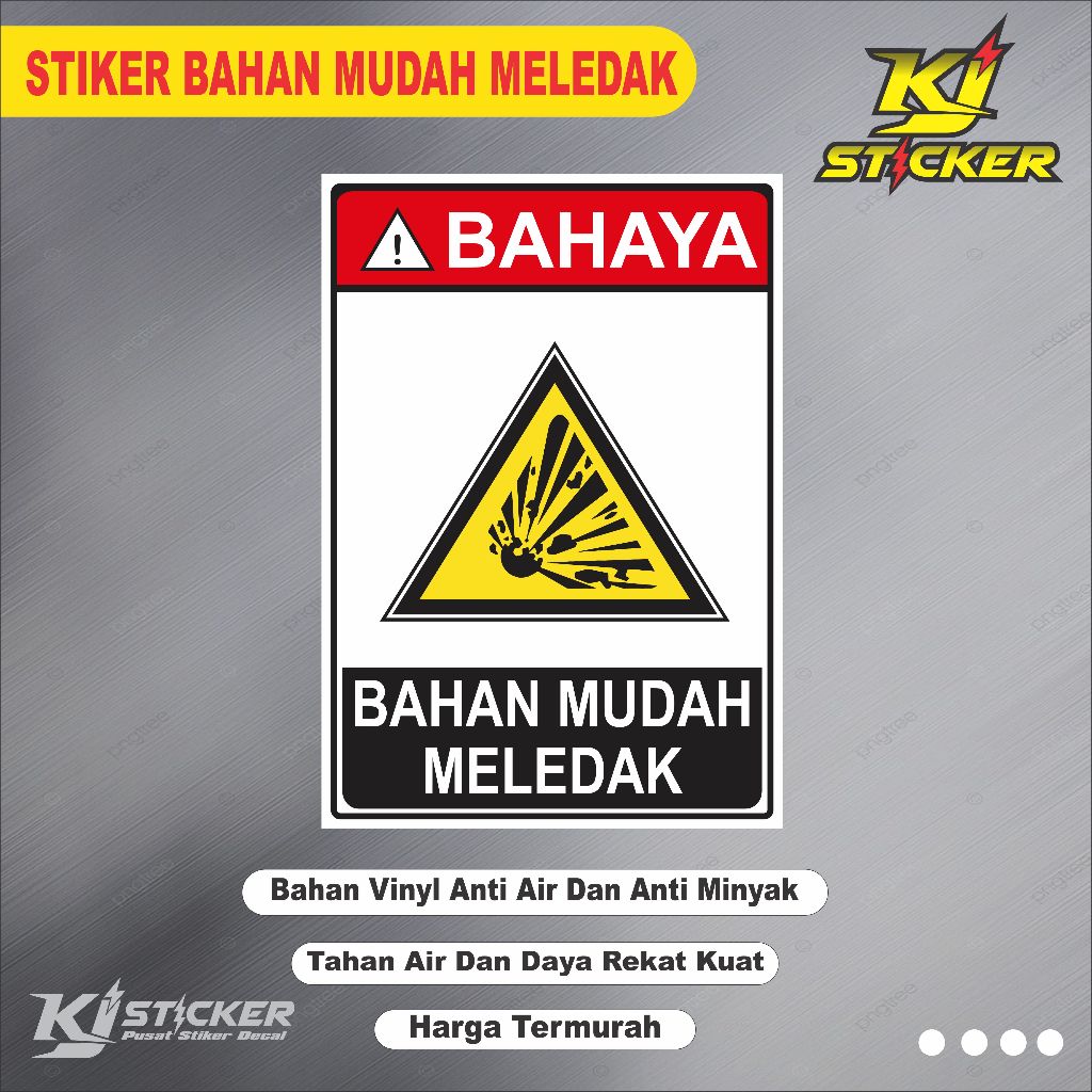 

Promo Stiker Bahan Mudah Meledak / Rambu Peringatan Bahan Mudah Meledak / Stiker Rambu Peringatan Stiker Bahan Mudah Terbakar