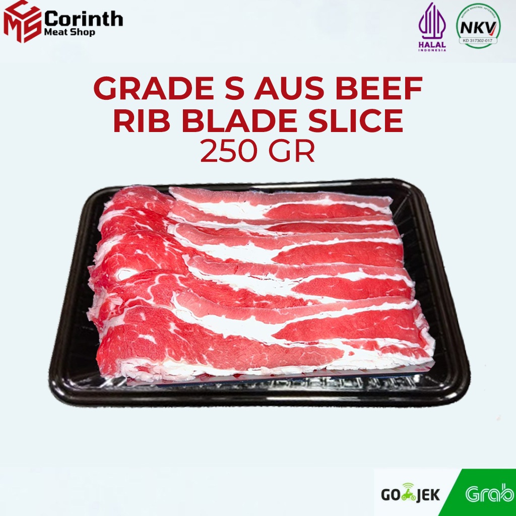

RIB BLADE SLICE GRADE S IMPORT & HALAL 100 % @250GRAM - DAGING SAPI - SLICE SHABU SHABU - SUKIYAKI - YAKINIKU - HALAL - PREMIUM