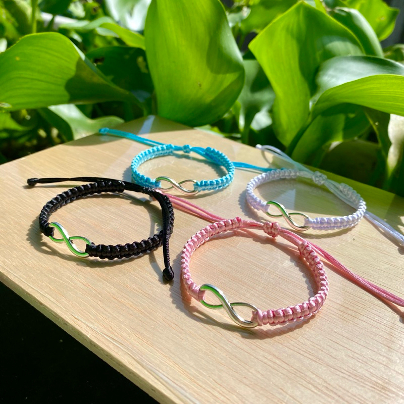 [Infinity] Couple Bracelets Persahabatan Gelang Serut Infinity Gelang Couple lucu