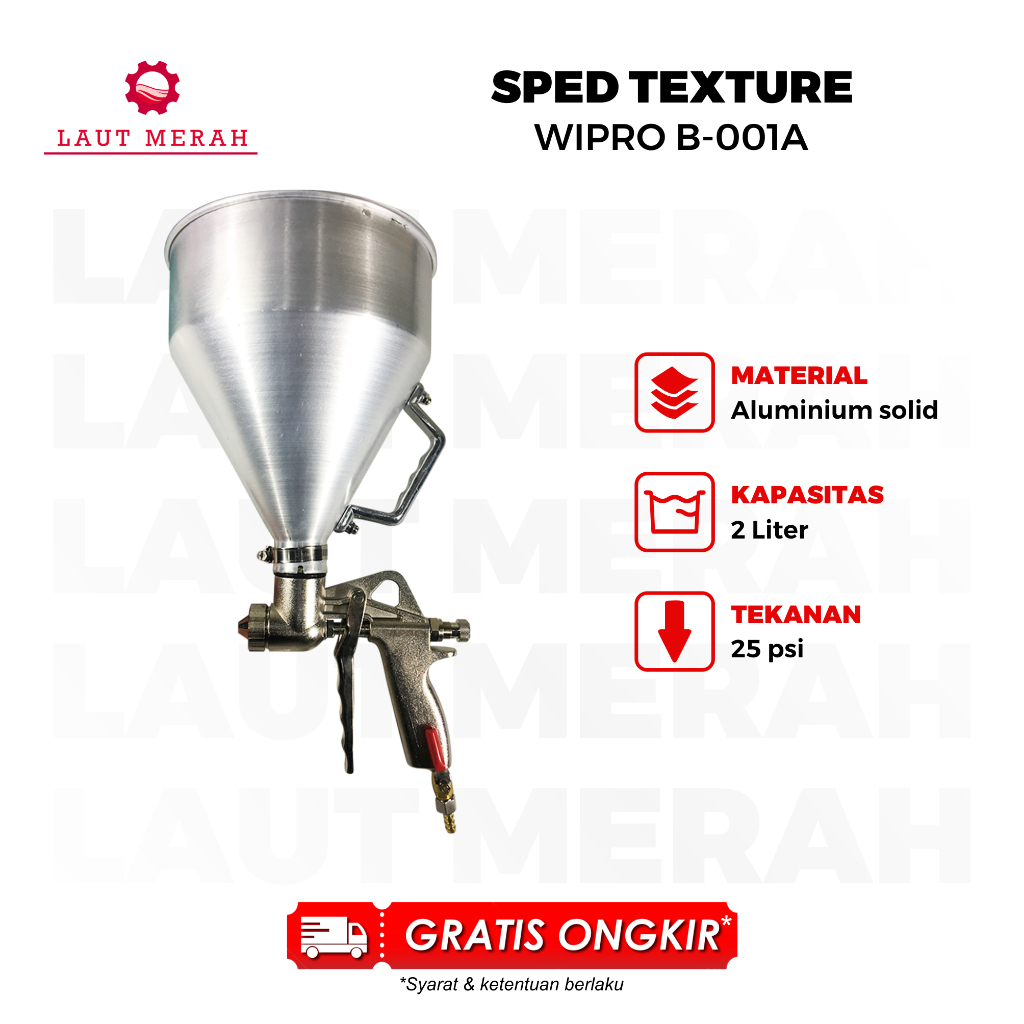 WIPRO Spray Gun Texture - Hooper Gun - Alat Semprot texture - Cement Gun