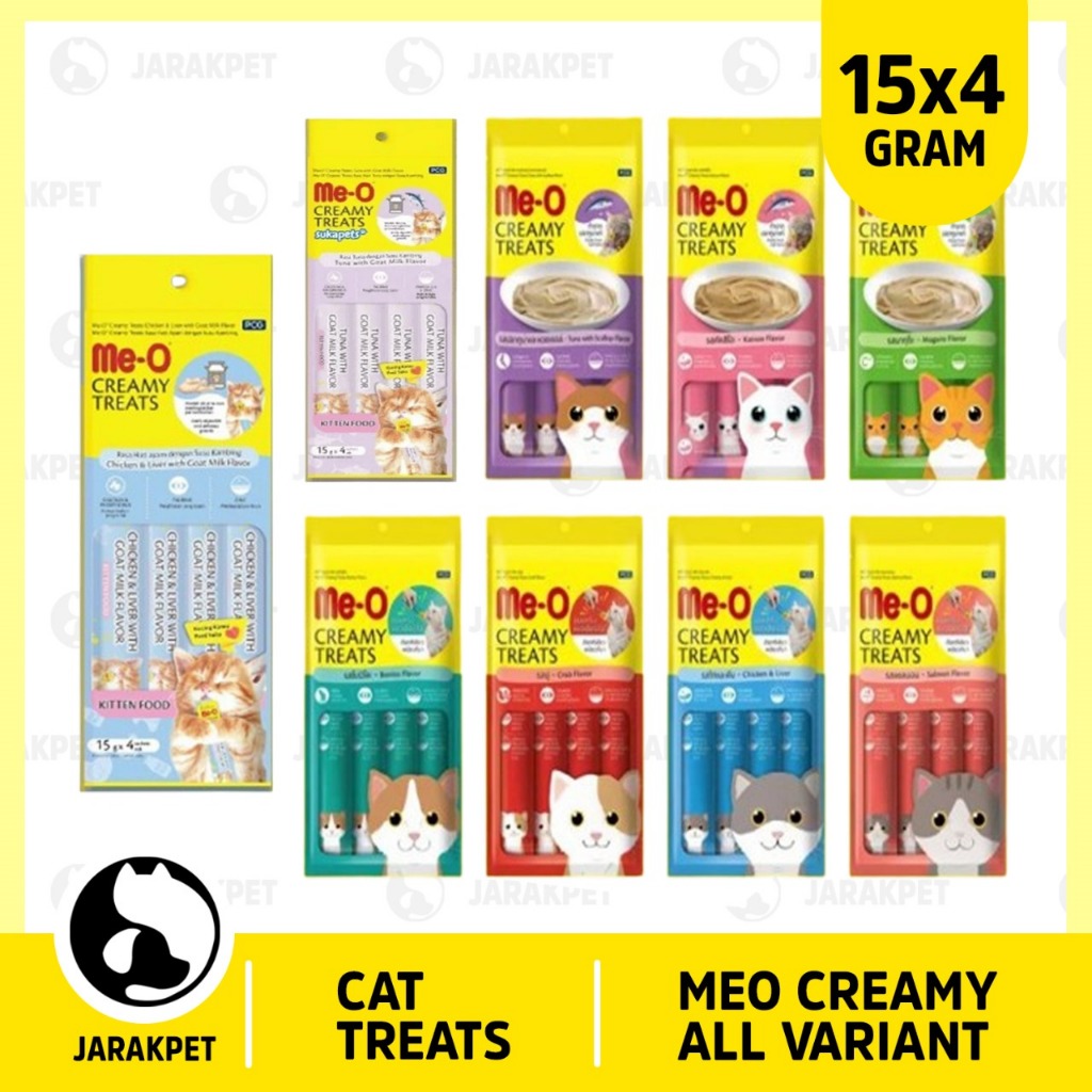 Meo Creamy kitten goat milk - Meo Creamy Kitten chicken liver - Me-O Creami salmon - Me-o creamy bon