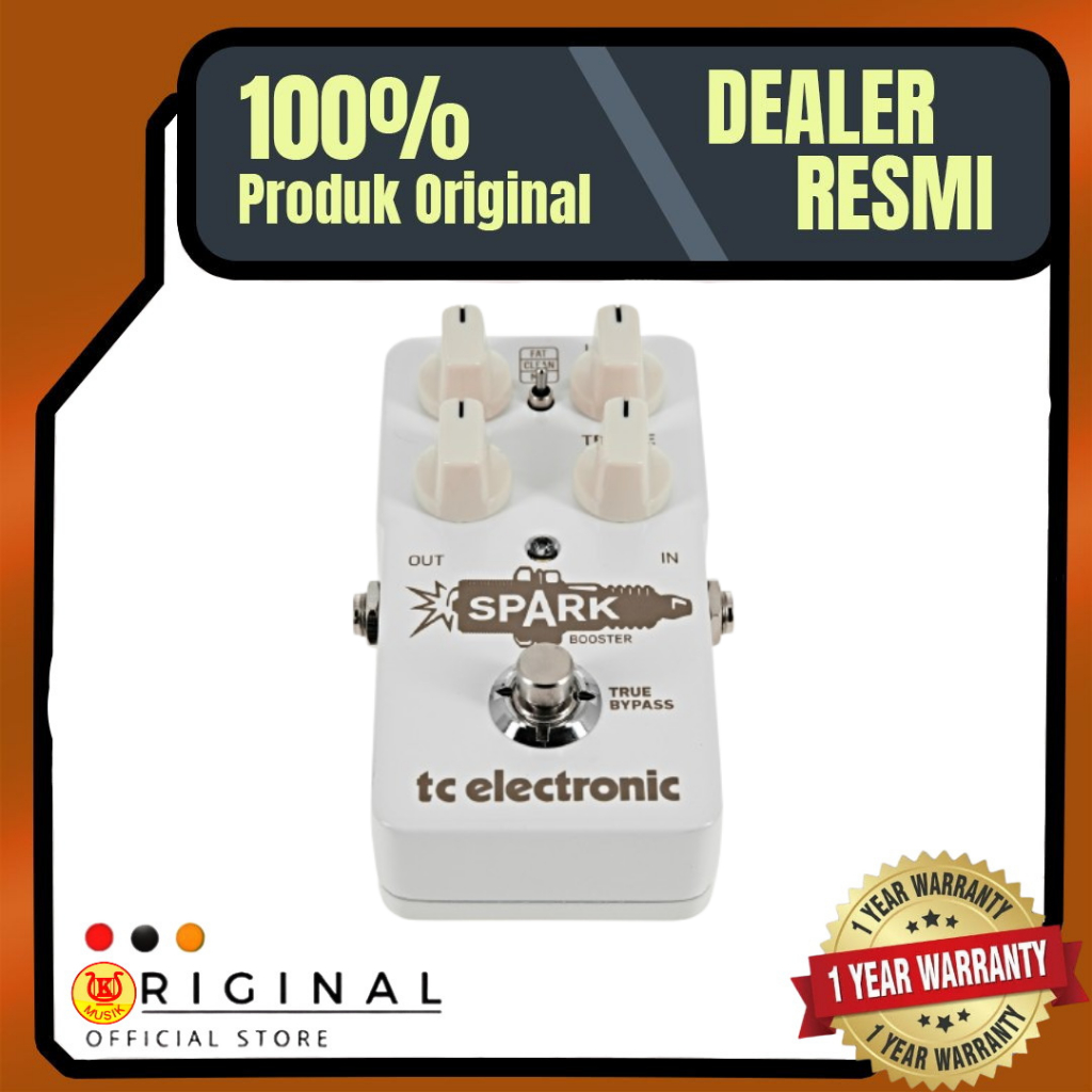 TC Electronic Spark Booster - Awesome Booster Pedal with Gain Control and Active EQ - Efek Pedal EQ