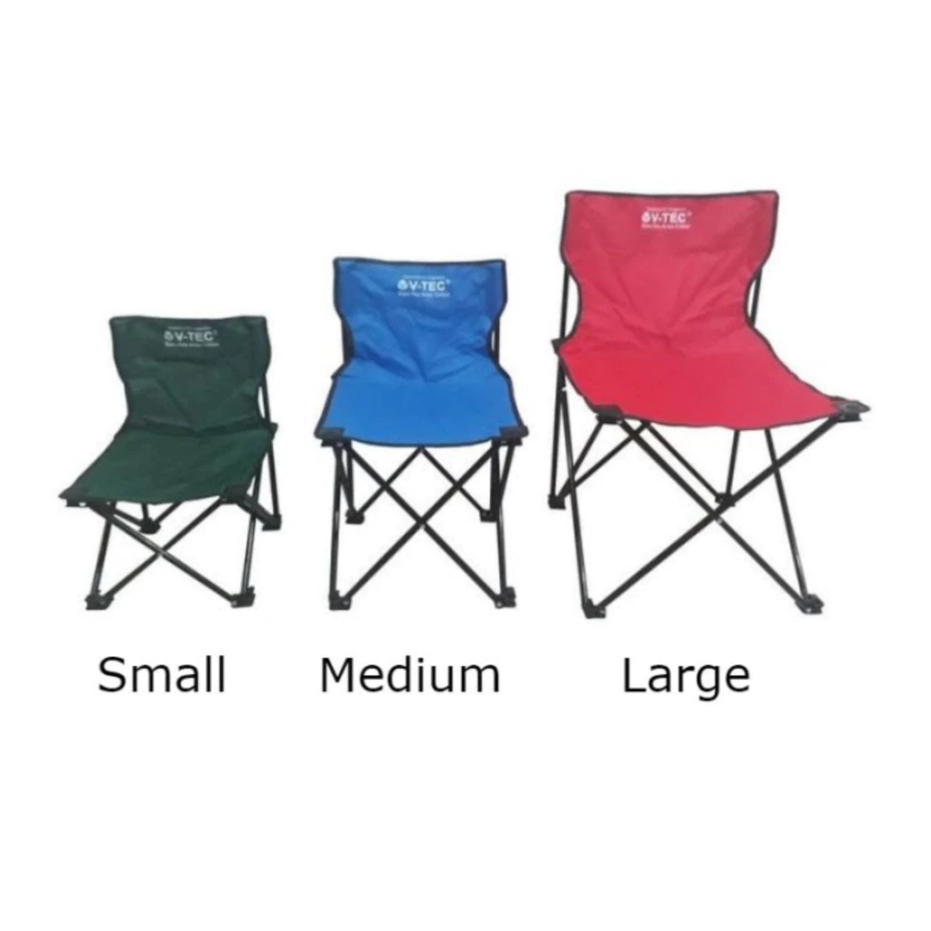KURSI LIPAT KECIL OUTDOOR PORTABLE V-TEC / KURSI GUNUNG PORTABLE / KURSI CAMPING