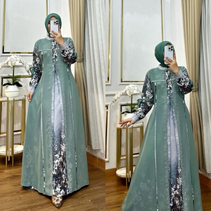 Gamis wanita, gamis muslimah cantik mempesona, gamis Lionel Richie edisi Alaya gress