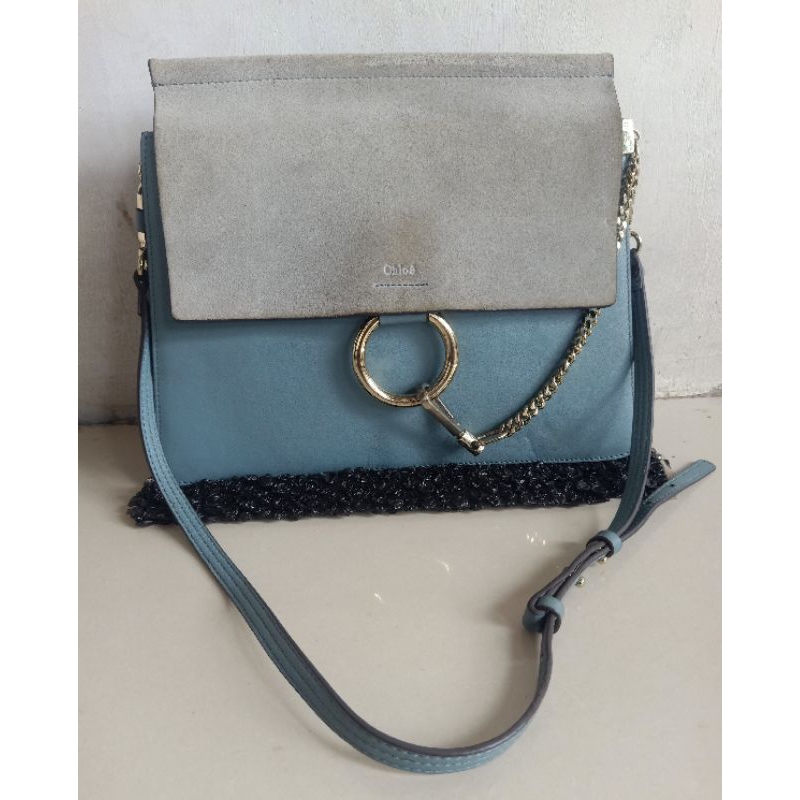 BOOM SALE PEDA$s Chloe Faye Shoulder Bag Size 30 Balzip Lampo Zipper $ Lengkap Creed Noser Made in I