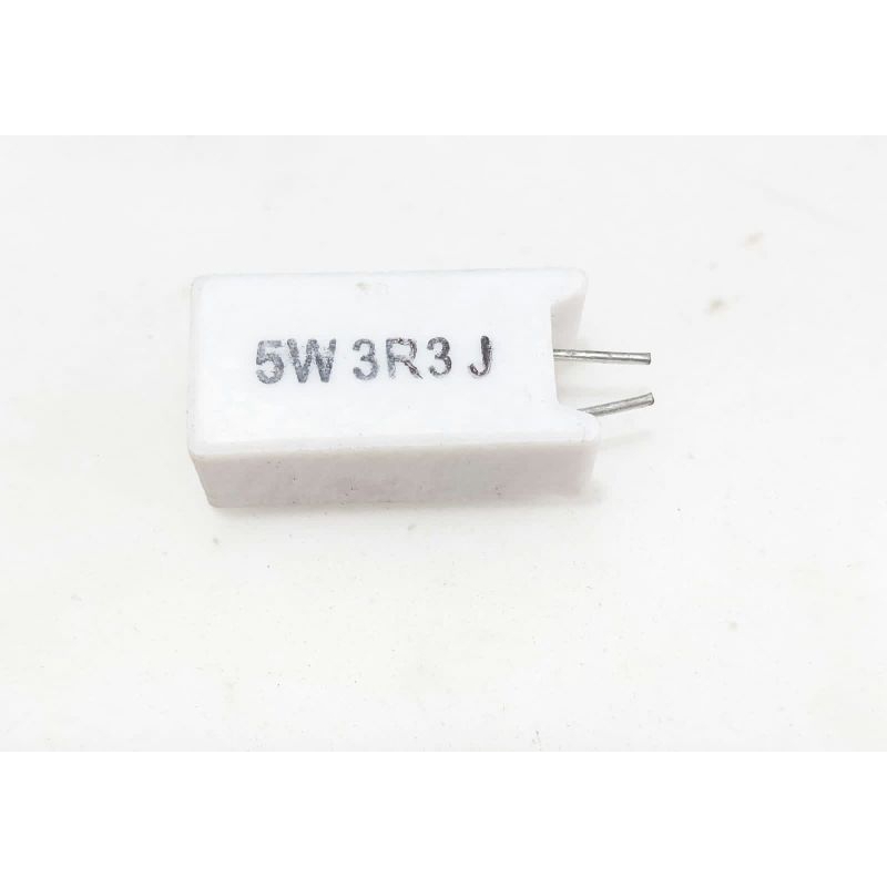 RESISTOR 3,3OHM-RESISTOR KAPUR/CERAMIC-R KAPUR-3R3 OHM 5WATT-MIN ORDER 15PCS