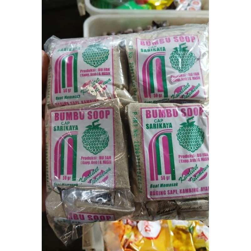 

bumbu sop dan karih sarikaya 50g 1 pak isi 10bks