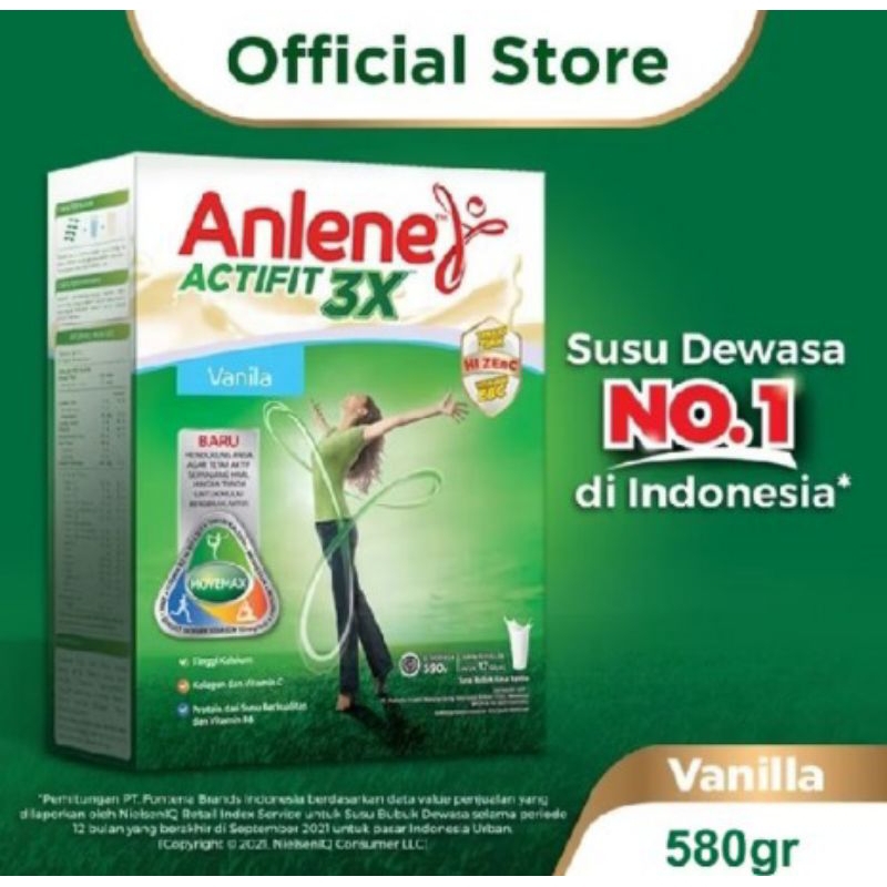 

READY ANLENE ACTIFIT 3x COKLAT SUSU TULANG ANLEN 590gr Vanila EXP 2026