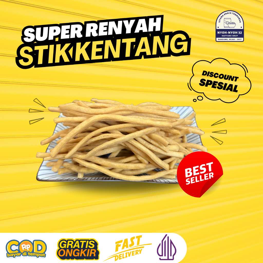 

Stik Kentang Super Gurih & Renyah Snack Sistik Kentang Gurih Sehat 250Gram Termurah