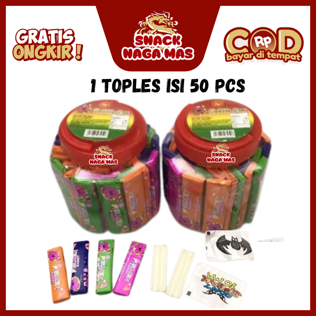 

PERMEN KARET BUBBLE GUM TATO TOPLES [1 TOPLES ISI 50 PCS]