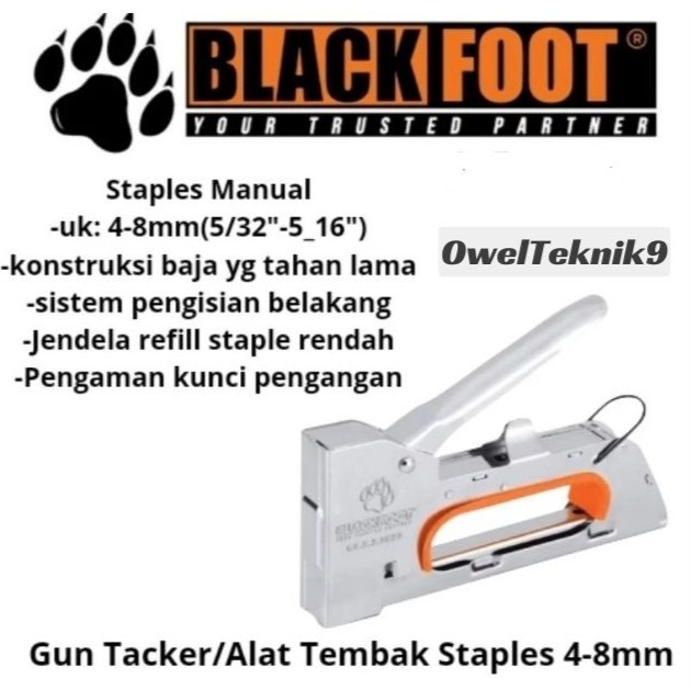 

OwelTeknik9 - Staples Tembak R23 BLACKFOOT/Gun Tacker R23 BLACKFOOT/Staples Gun R23 Heavy Duty BLACKFOOT 100% ORIGINAL