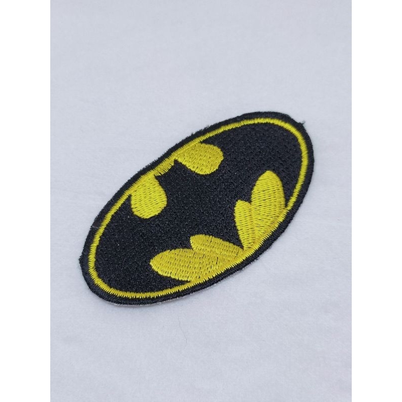 Patch bordir batman logo tempelan klasik tas jacket kemeja rompi topi gantungan kunci