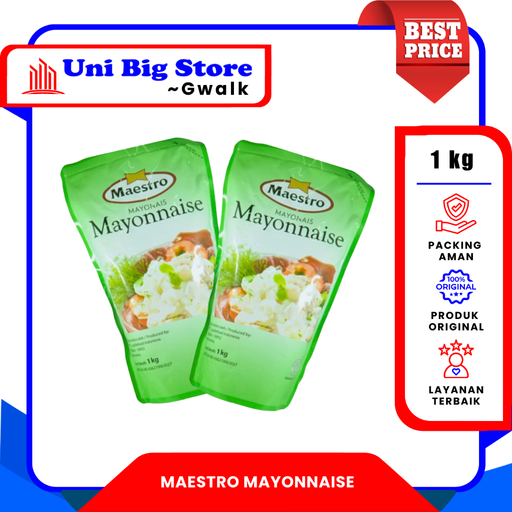 

MAESTRO MAYONAIS MAYONNAISE ORIGINAL POUCH - 1 kg
