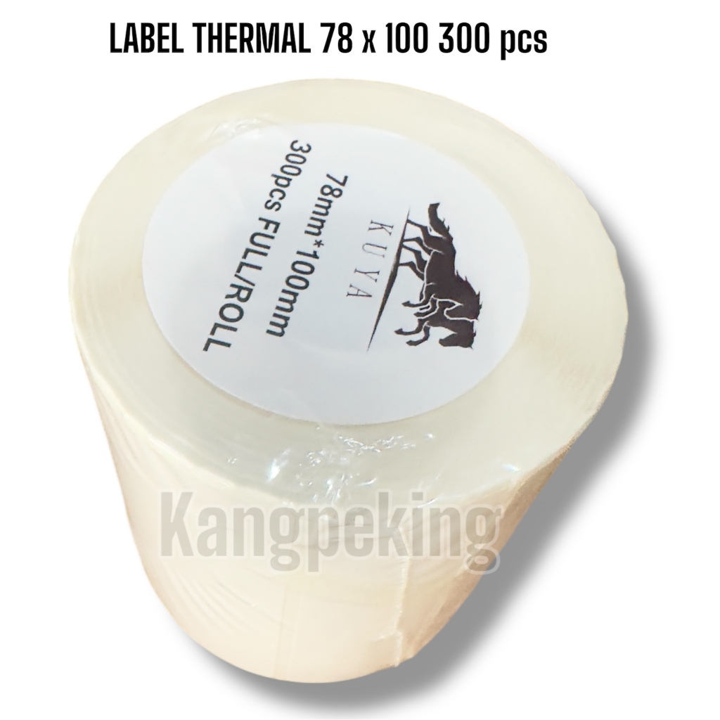 

LABEL THERMAL 78 X 100 KERTAS STICKER BARCODE ISI 300 PCS ROLL HARGA MURAH