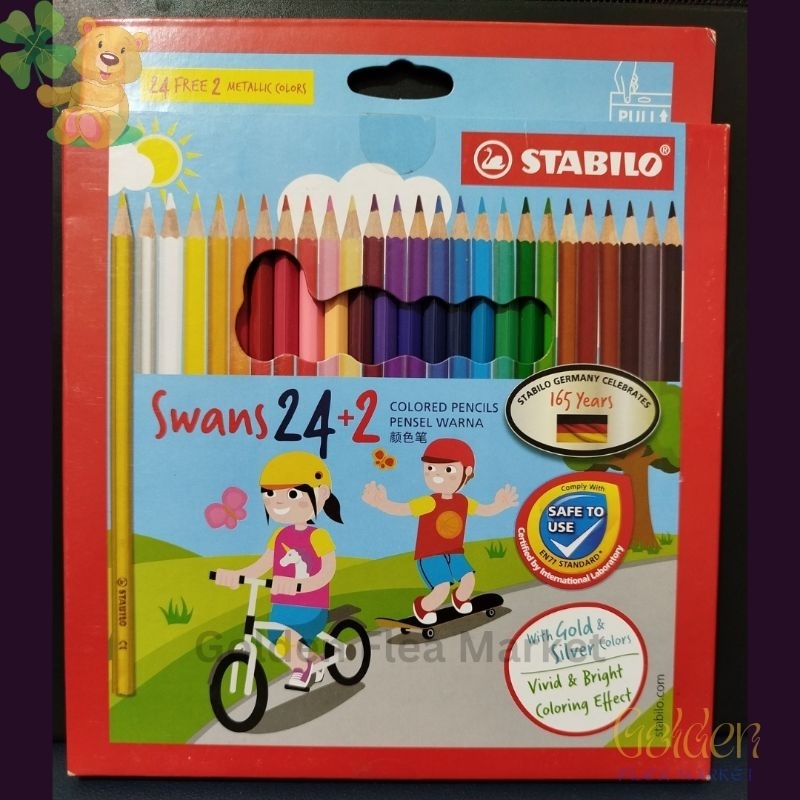 

[ORI] STABILO Swans 24 + 2 Colored Pencils / Pensil Warna 24 + 2 pcs