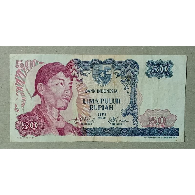 Uang Kuno 50 Rupiah Jenderal Sudirman Tahun 1968
