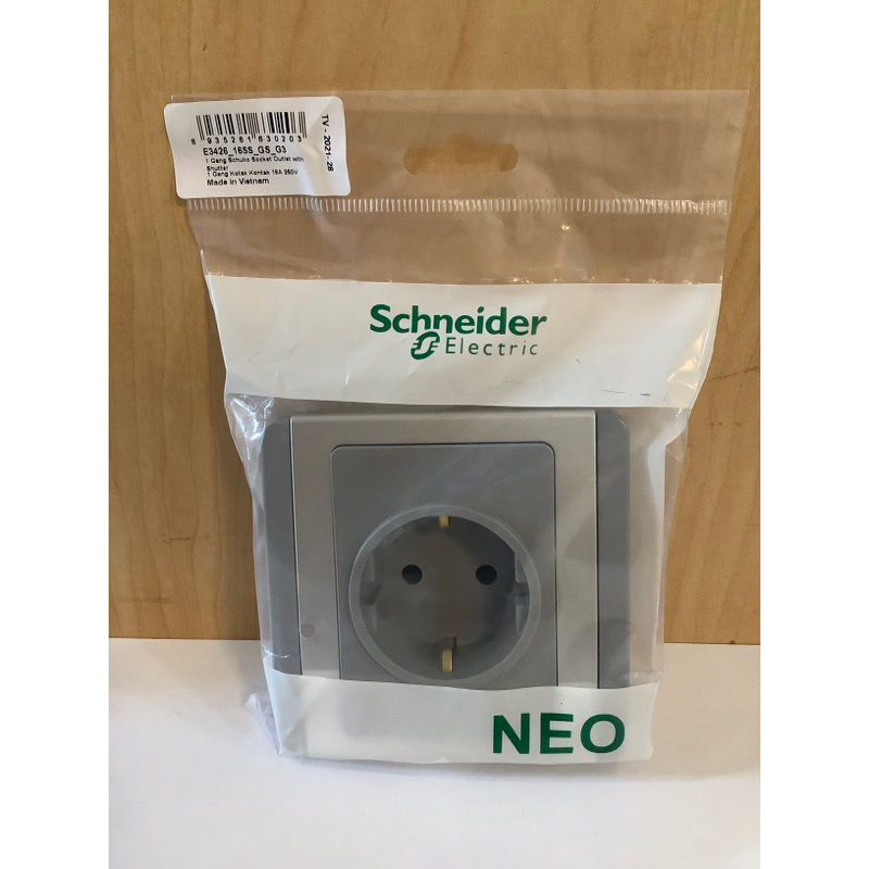 StopKontak Schneider NEO Abu-Abu