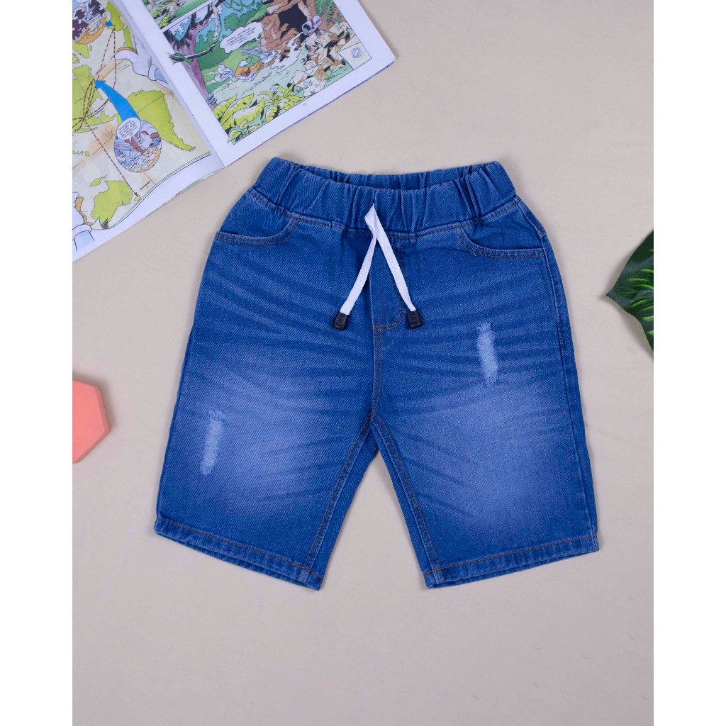 TNT KIDS - Celana Pendek Jeans Blue Sky | Celana Denim Anak Unisex | Celana Jeans Pendek Anak |