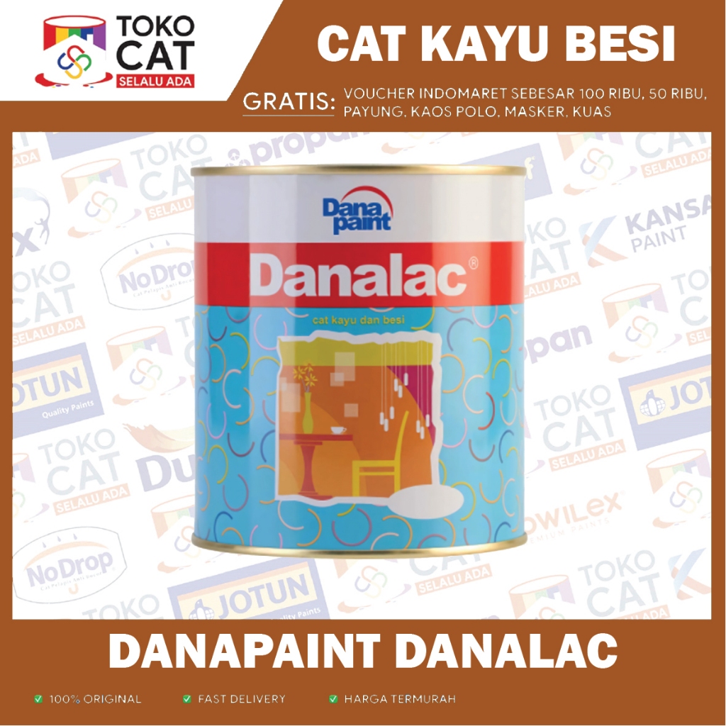 CAT MINYAK KAYU DAN BESI | DANALAC 1 KG | KEMASAN KALENG