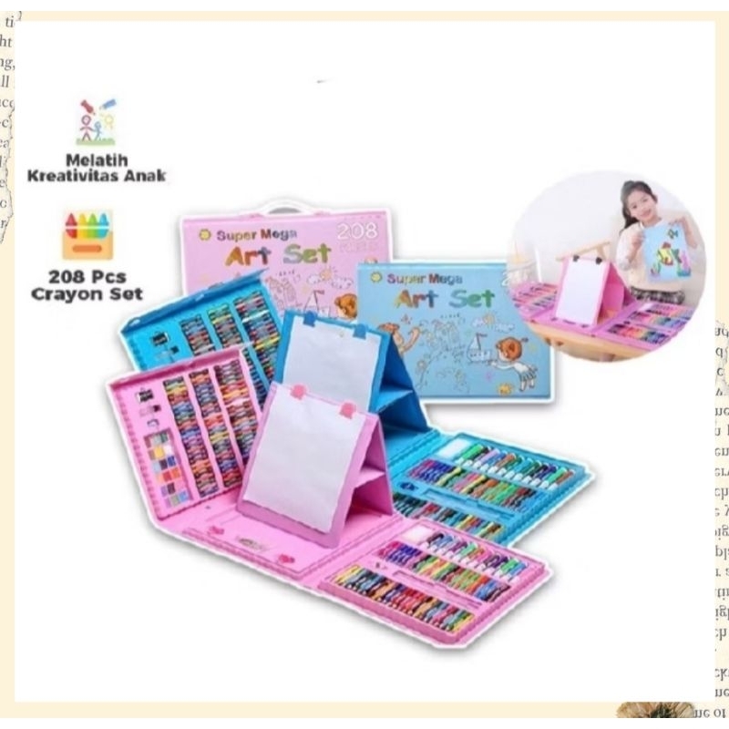 

AJSSTORE Crayon Set Mewarnai dan Melukis Art Set isi 208 pcs