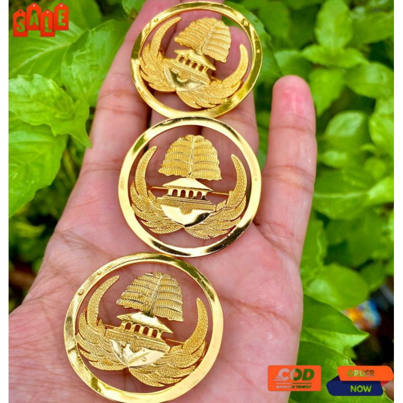 Pin korpri ASN bulat lapis emas
