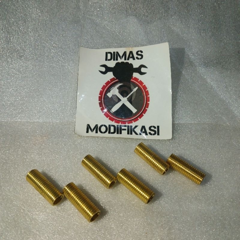 Sok Drat M8/12 Drat Dalam 12 Luar 14 Panjang 2,8 CM Sok Drat Bos