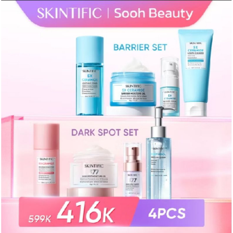 Skintific bundling 4pcs |paket acne set