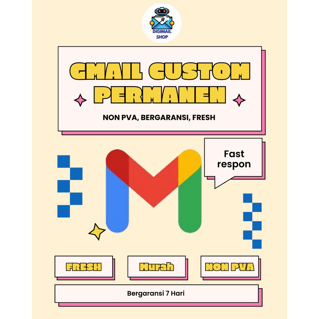 Gmail Custom Original Email Bergaransi Fresh Cocok Untuk Otp Best Quality Siap Pakai Jamin Permanen