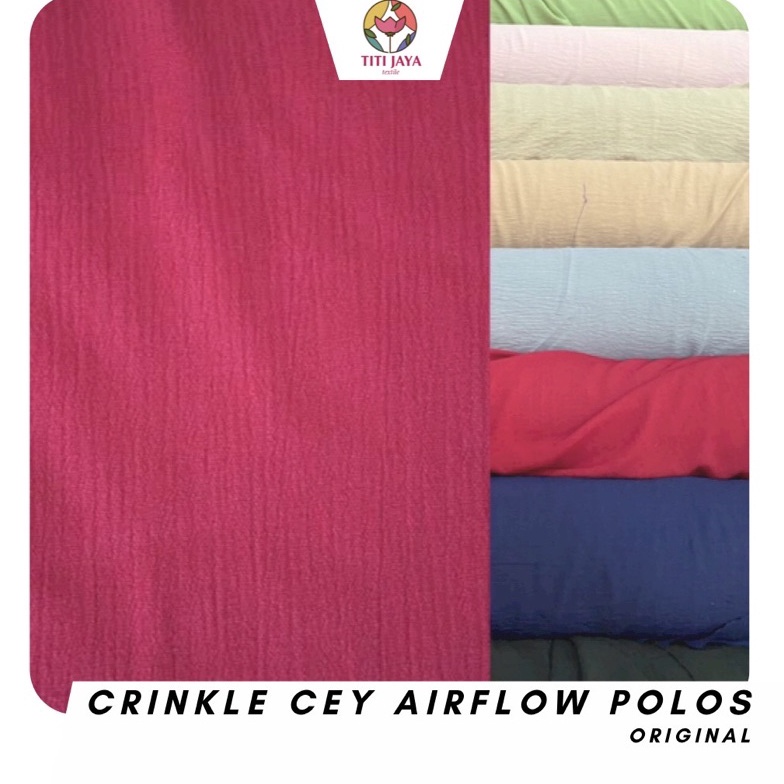 Collection TERMURAH  Kain CEY AIRFLOW CRINKLE POLOS RAYON KEKINIAN  Kringkel  Krinkle  Cringkel  Jas
