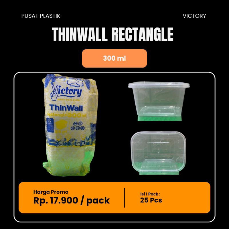 ThinWall Rectangle 300 ml Victory