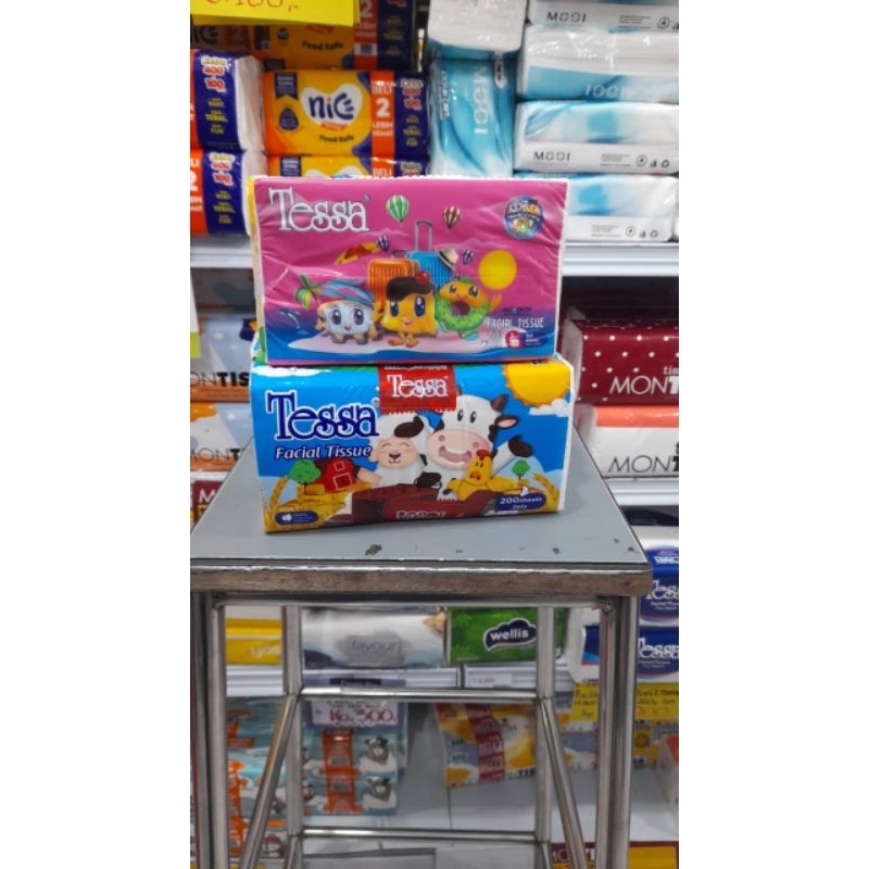 PROMOO (BUY 1 FREE travel 50's 3ply ) Facial Tissue (tisu wajah) 2 PLY 200sheets , tissue Tessa, tis