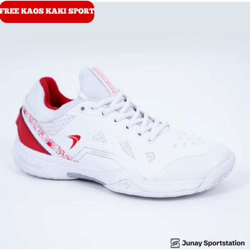 FLYPOWER HRUSANGKALI OLIMPIC BADMINTON SHOES-sepatu badminton original FLYPOWER#FREE KAOS KAKI SPORT