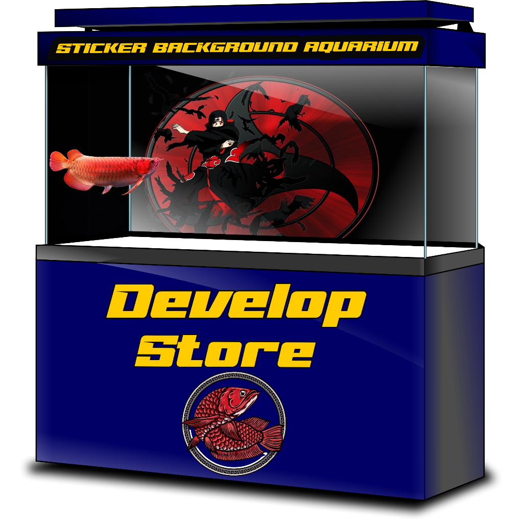 STICKER AQUARIUM, STIKER AKUARIUM, AQUASCAPE,  STIKER KACA AQUARIUM, STIKER BACKGROUND AQUARIUM, STI