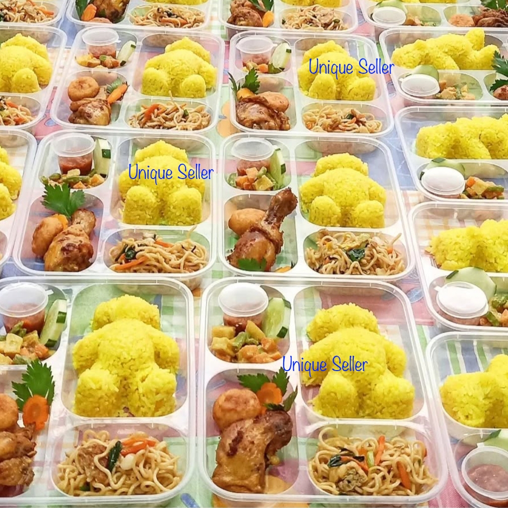 [Isi25] Thinwall Bento Sekat 4 KLIR / Thinwal Bento Sekat 4 KLIR / Mika Bento Sekat 4 / Thinwall Box