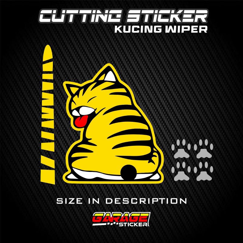 Sticker kucing wiper cutting stiker kucing kaca mobil belakang