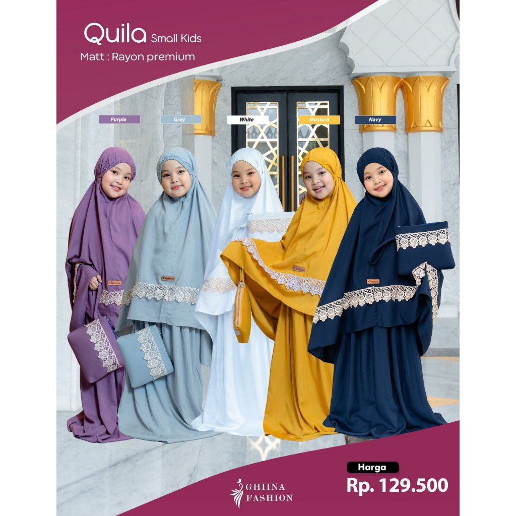 QUILA MUKENA KIDS BY GHINA FASHION - MUKENA ANAK - MUKENA REMAJA - MUKENA COUPLE