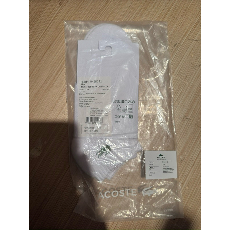 Kaos Kaki Lacoste Original 100% Baru Mall