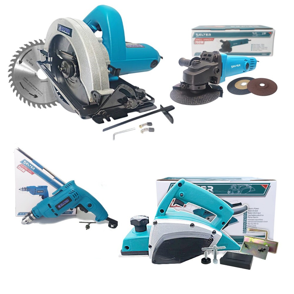 PAKET TUKANG BANGUNAN MESIN SIRKEL CIRCULAR SAW 7 INCH + MESIN PASAH KAYU PLANER + MESIN GERINDA LIS