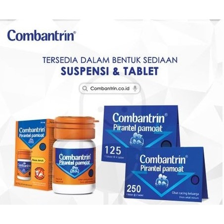 COMBANTRIN TABLET DAN SIRUP - OBAT CACING KELUARGA UNTUK ANAK DAN DEWASA