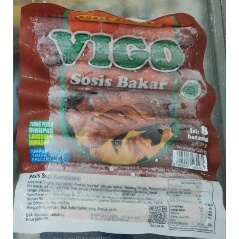 

sosis vigo bakar isi 8 . 520 gm