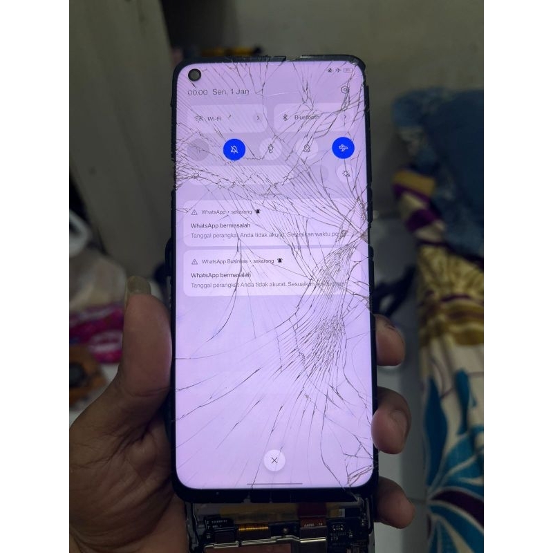 lcd original cabutan Oppo a96/realme 8i/9i retak normal tested