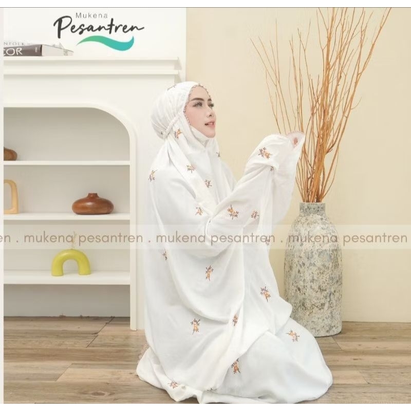 Mukena terusan rayon premium Mukena dewasa rayon bordir Mukena lajuran rayon