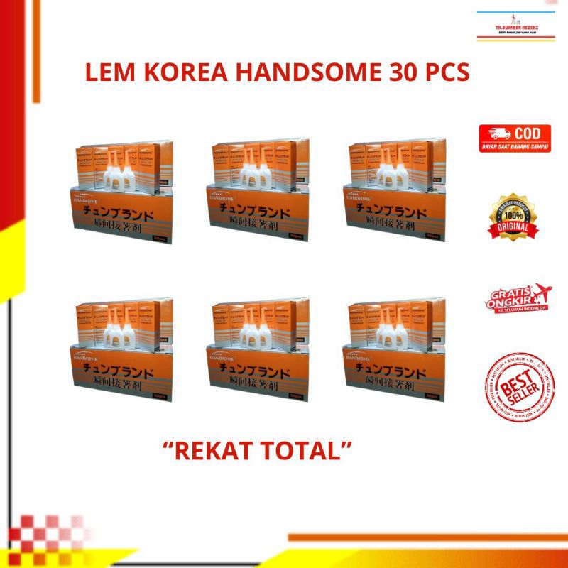 

[PAKET HEMAT] HANDSOME Lem Korea Isi 30 Pcs PROMO MURAH / Lem Korea HANDSOME Isi 30 Pcs PROMO MURAH