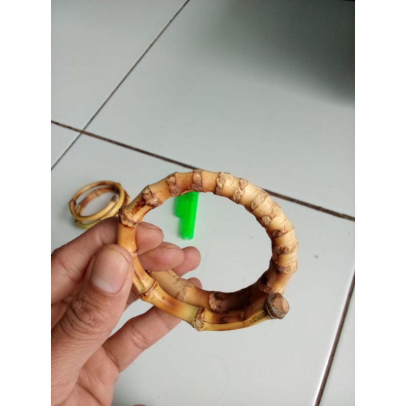 gelang bambu etnik ruas rapat langka, gelang akar bambu unik