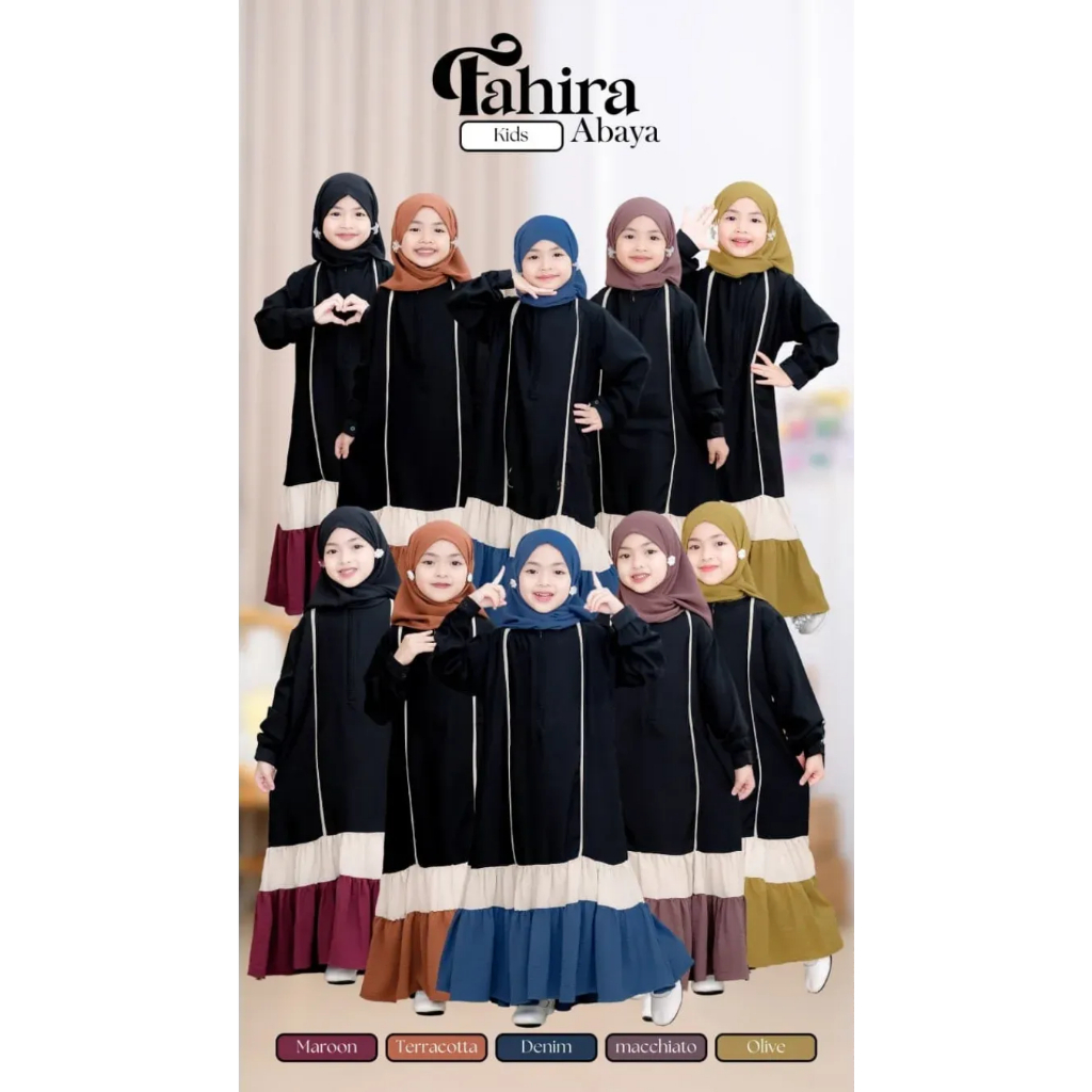 [ BEST SELLER ] FAHIRA KIDS ABAYA Gamis wanita Anak Terbaru 2025 Elegan Gamis Anak kekinian viral Ga
