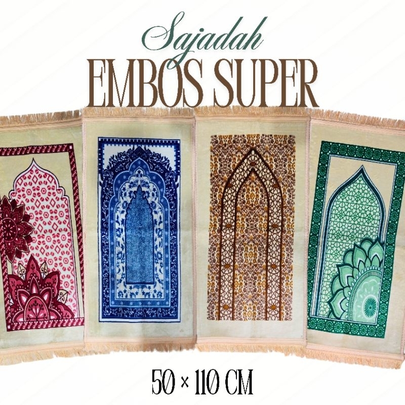 Sajadah Embos Turkiye Super Sajadah Bulu Tanggung Arbain