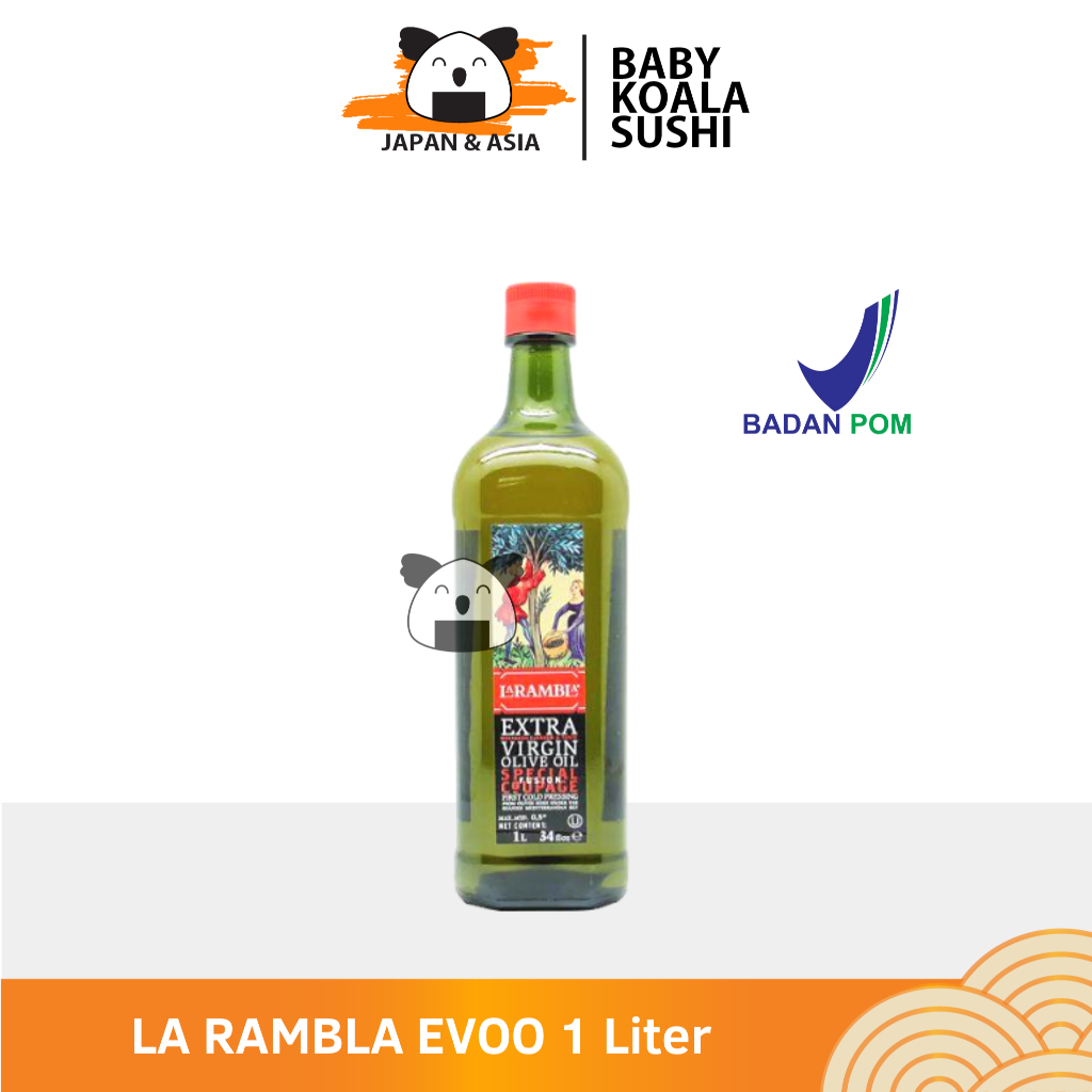 

LA RAMBLA Extra Virgin Olive Oil Minyak Zaitun 1 L Halal │ EVOO Import Spanyol